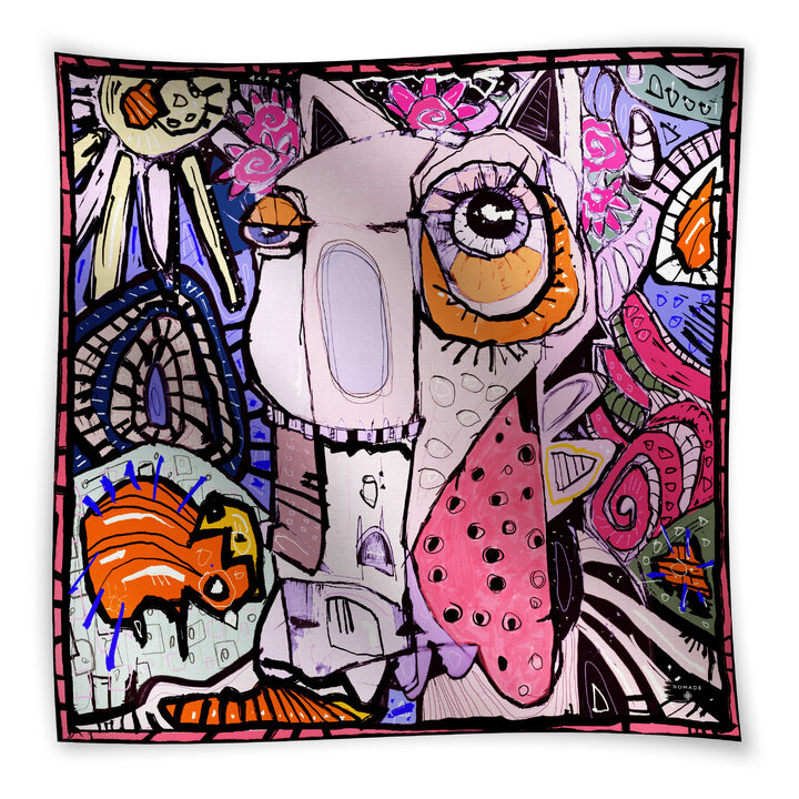 Šátek Zrození (Uľiben) v růžové barvě