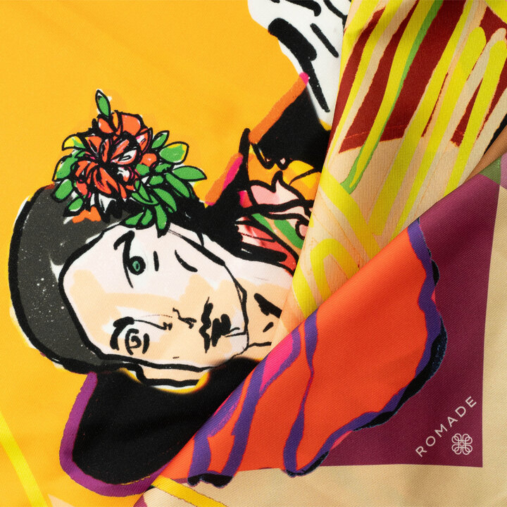 Šátek Cesta (Bachtalo Drom) v oranžové barvě