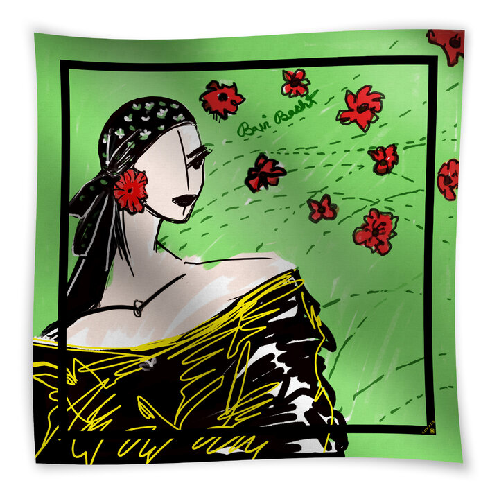 Šátek Naděje (Bari Bacht) v zelené barvě