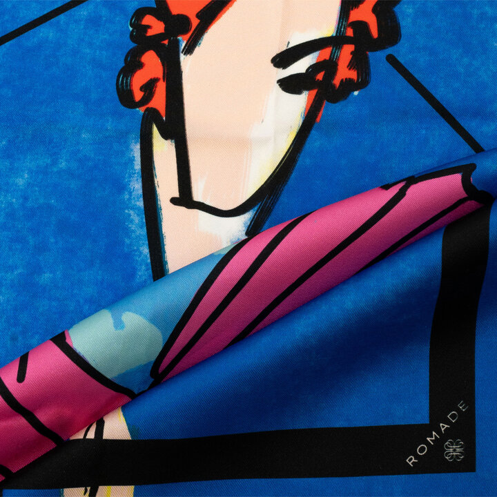 Šátek Dar (Daňipen) v modré barvě