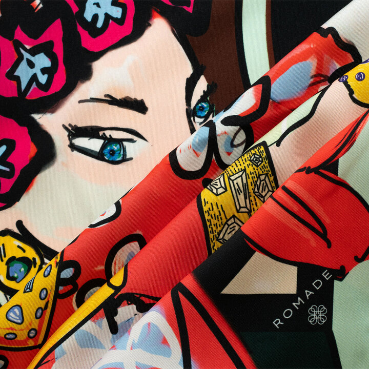 Šátek Královna (Marahaňi) v červené barvě