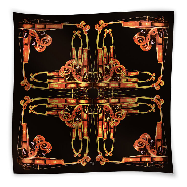 Šátek Emoce (Jileskero Šuňiben) v černé barvě