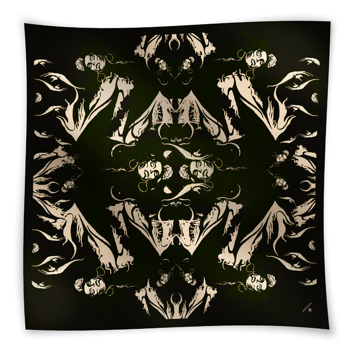 Šátek Svoboda (Mukľiben) v černé barvě