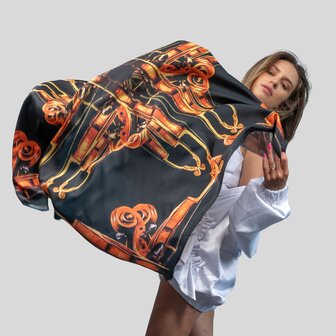 Šátek Emoce (Jileskero Šuňiben) v černé barvě