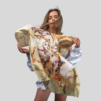 Šátek Duše (Voďi) v béžové barvě