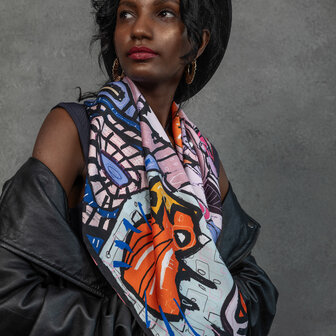 Šátek Zrození (Uľiben) v růžové barvě