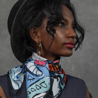 Šátek Zrození (Uľiben) v modré barvě