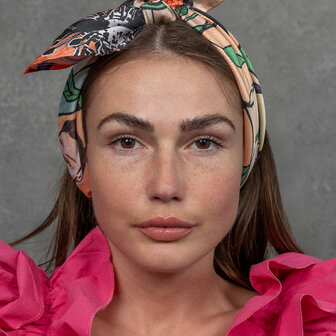 Šátek Svatba (Baro Bijav) v meruňkové barvě