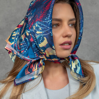 Šátek Harmonie (Harmonija) v petrolejové barvě