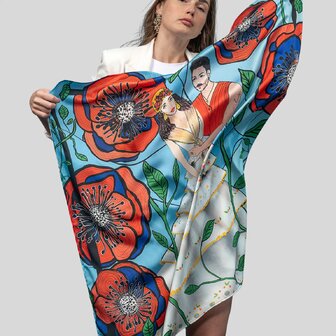 Šátek Svatba (Baro Bijav) v bílé barvě